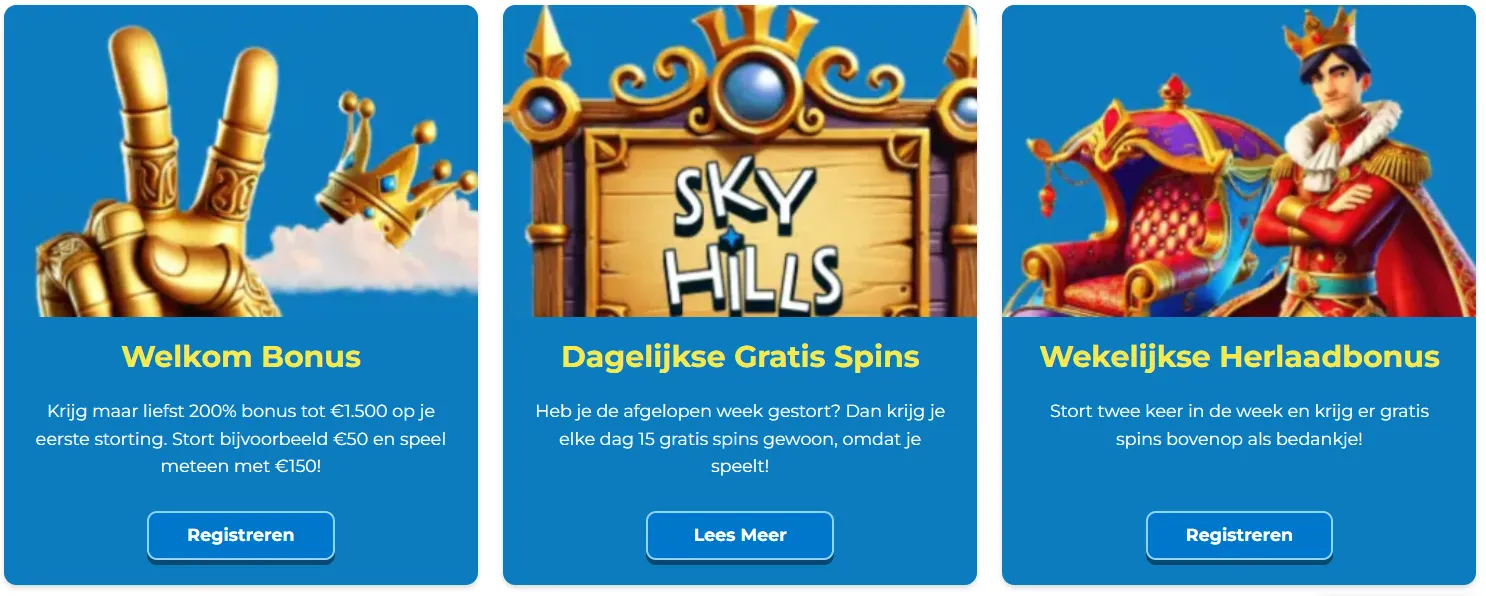 SkyHills Casino: bonussen en exclusieve promoties image 3